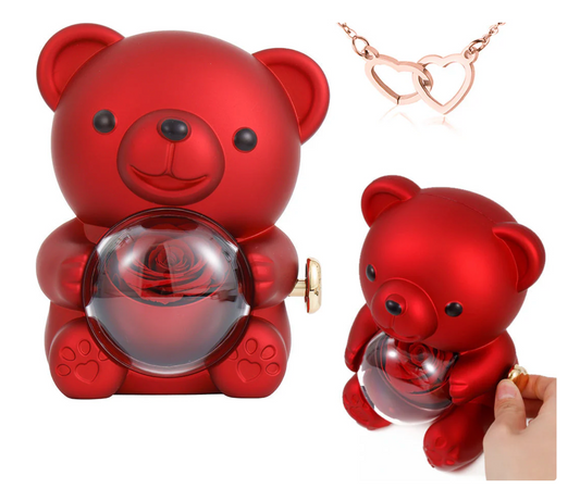 Oso de San Valentín con Flor – El Regalo Romántico Perfecto